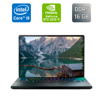 Ігровий ноутбук Asus ROG Zephyrus M16 GU603ZW / 16" (2560x1600) IPS / Intel Core i9-12900H (14 (20) ядер по 3,8 - 5,0 ГГц) / 16 ГБ DDR5 / 1000 ГБ SSD / nVidia GeForce RTX 3070 Ti, 8 ГБ GDDR6X, 256-bit / WebCam / Windows 11 б/в