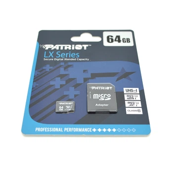 Карта памяти Patriot LX microSDHC Class 10 UHS-I, 64GB