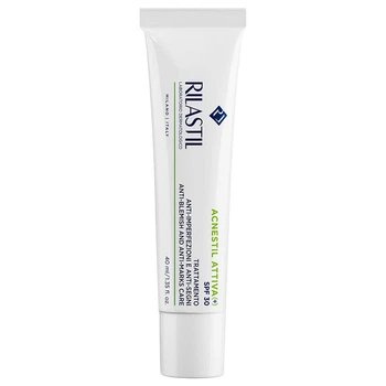 Крем для обличчя Rilastil Acnestil Attiva+ SPF 30 для комплексного догляду за схильною до акне шкірою 40мл
