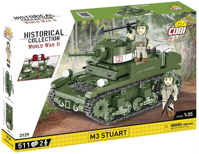 Конструктор детский танк M3 Stuart COBI 3129
