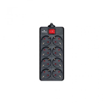 Фільтр живлення REAL-EL REAL-EL RS-8 PROTECT, 1.8m, black (EL122300021) (15938)