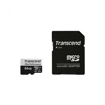 Карта пам'яті Transcend 64GB microSDXC class 10 UHS-I U3 A2 (TS64GUSD340S) (17049)