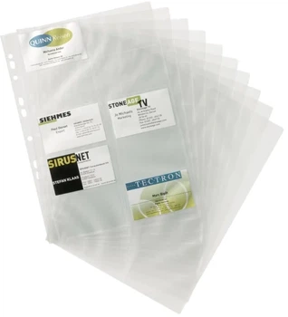 Zestaw koszulek na wizytówki Durable Polypropylene (PP) 54 × 90 mm 10 szt. Przezroczyste 2389-19 (4005546250236)