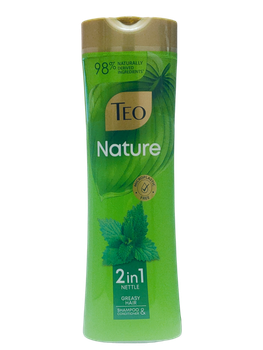 Шампунь-бальзам для нормальных и жирных волос - Teo Nature 2in1 Shampoo & Conditioner Nettle 350ml