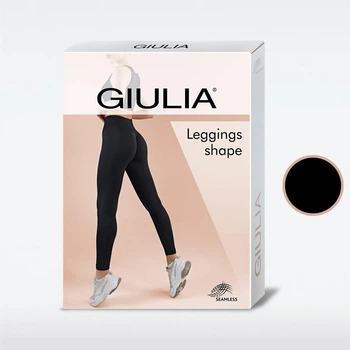 Спортивні легінси для фітнесу високі жіночі Giulia Leggings Shape S-M Чорні (4823116921917)