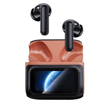 Бездротові bluetooth-навушники Earbuds Touch Screen з екраном на зарядному кейсі Чорний (1016-313-00)