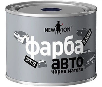 Краска универсальная | NewTon | Банка 450 мл — Черный мат