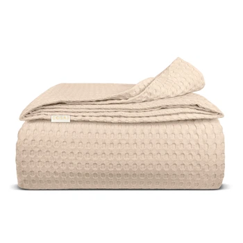 Плед покрывало COSAS Cappuccino Waffle Weave 75x95 см Магнолия