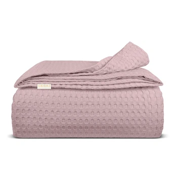 Плед покрывало COSAS Floral Waffle Weave 75x95 см Лиловый