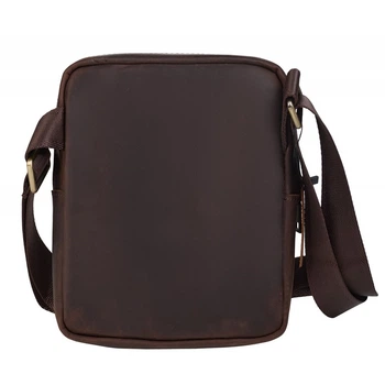 Мужская кожаная сумка через плечо BUFFALO BAGS M6124R светло-коричневый нубук
