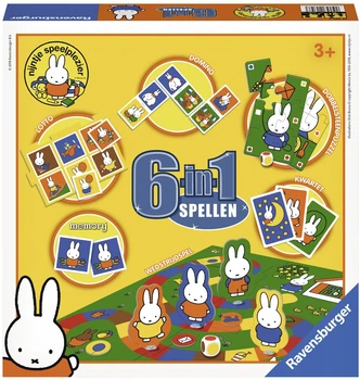 Настільна гра Ravensburger Nijntje Ігри 6 в 1 (нідерландська версія) (4005556213573)