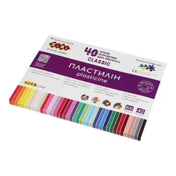 Пластилін 40коль 800гр картон уп CLASSIC ZIBI