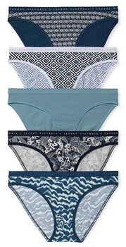 Набор женских трусиков Victoria’s Secret Stretch Cotton Bikini (5 шт., размер S)