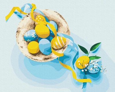 КАРТИНА ЗА НОМЕРАМИ Українська Великодня 48х60 см
