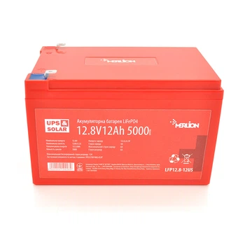 Литий-железо-фосфатный аккумулятор Merlion LiFePO4 12.8V 12AH (4S2P/BMS-15A), (151x98x95), 2,5kg for UPS, до