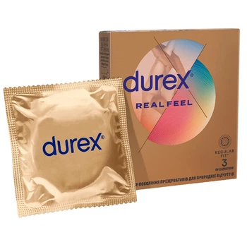 Презервативи Durex Real Feel нелатексні 3 шт.