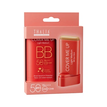 Солнцезащитный ВВ крем стик Thalia для лица с SPF 50 Light Medium, 20 мл