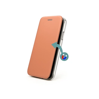 Чохол-книжка для Xiaomi Redmi 9T з магнітом з підставкою із екошкіри рожеве золото