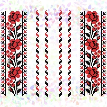 Водорастворимый флизелин с рисунком 20*30 см для вышивки "Цветочная аллея", Confetti
