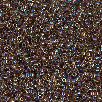 Бисер Miyuki Delica Beads 11/0, 5г, DB-87, блестящий радужный, коричневый
