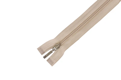 Zipper Спіральна блискавка, бежева, 60см, 1 бігунок