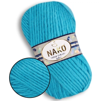 Nako Mohair Delicate Bulky, Океан №6456, пряжа для вязания 100 г / 100 м, 5% мохер, 10% шерсть, 85% премиум акрил, для свитеров, кардиганов и шапок