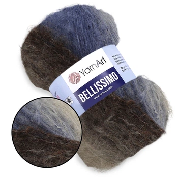YarnArt Bellissimo, №1417 - пряжа с мохером , 150 г / 330 м, 13% мохер 67% акрил, секционное окрашивание, градиент для свитеров, кардиганов и шарфов