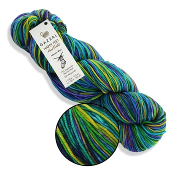 Gazzal Happy Feet, №3251 - шкарпеткова пряжа Хеппі Фіт, 100 г/330 м, 75% вовна мериноса/25% поліамід, для шкарпеток, шапок і светрів