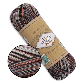 Alize Superwash Artisan, №9013, тонкая теплая пряжа, 100 г / 420 м, 75% шерсть superwash / 25% полиамид – для носков, варежек и шапок