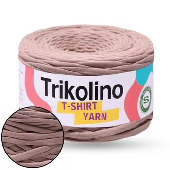 Трикотажна пряжа Trikolino 7-9mm S, Пилова троянда, 30м - трикотажна пряжа для в'язання кошиків, килимків, сумок, косметичок, Триколіно