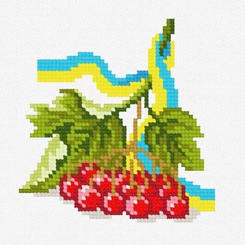 Набор для вышивки крестиком "Красная калина", N1718, 15*15см, Charivnytsya