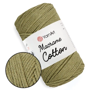 YarnArt Macrame Cotton, Светлая полынь №793 - хлопковый шнур 250 г / 225 м для макраме, вязания сумок, кашпо, аксессуаров