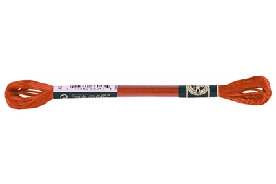 Нитка Мулине DMC Satin, 1008№S606 Оранжевый - нитки для ручной вышивки, крестиком, гладью, украшения одежды и аксессуаров, 100% вискоза, 2г / 8м