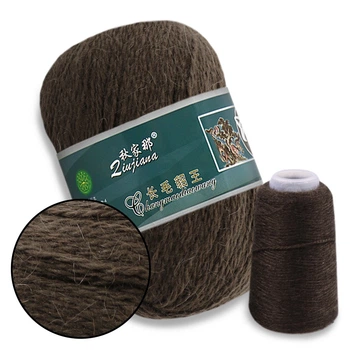 Пряжа из Норки (пух) Norka с дополнительной нитью, 50 г/350 м, Темно-зеленый No814. Нитки для вязания: полушерсть, кашемир спицами, крючком, машиной