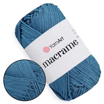 Пряжа YarnArt Macrame Джинс №169, полиэстеровый шнур 2 мм, нитка для вязания крючком и спицами, полиэстер 100%