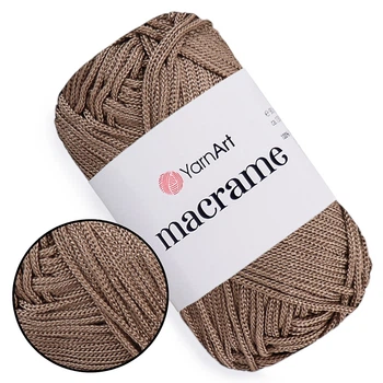 Пряжа YarnArt Macrame Какао №170, полиэстеровый шнур 2,5 мм, нитка для вязания крючком и спицами, полиэстер 100%