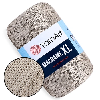 Пряжа YarnArt Macrame XL, Гляссе №156, полиэстеровый шнур 3 мм, ЯрнАрт Макраме ХЛ нитка для вязания крючком и спицами, полиэстер 100%