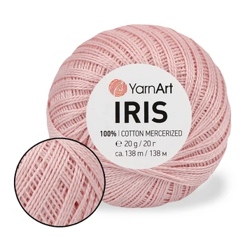 Пряжа YarnArt Iris, Ніжно-рожевий №0914, Ярнарт Ірис 100% мерсеризована бавовна, нитки для в'язання гачком і спицями іграшок, купальників, топів