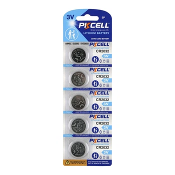 Батарейка PkCell CR2032 (PC/CR2032-5B) 210 мА·ч/3.0V Lithium Power 5шт у блістері