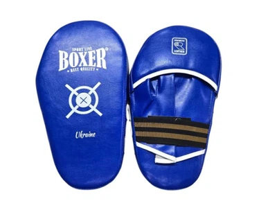 Лапы боксерские прямые кожвинил Boxer Sport Line Синие