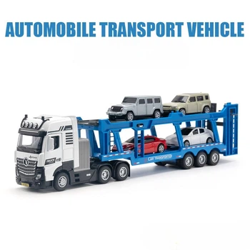 Машина Автовоз Automobile Transport Vehicle з інерційним механізмом, світлом, звуком та 4 металевими машинами
