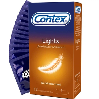 Презервативи Contex Ultra Lights ультратонкі 12 шт.