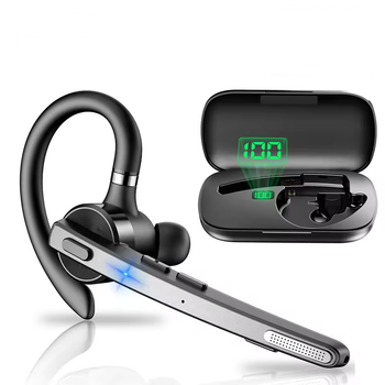 Bluetooth гарнитура New Bee M53 Black с шумоподавлением и зарядным кейсом с длительным временем работы