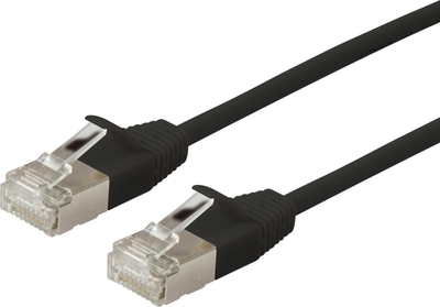 Патч-корд Equip Slim Cat 6a F/FTP 0.25 m Black (4015867209646)
