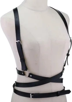 Пояс портупея женский искусственная кожа Черный One Size