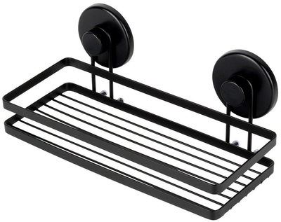 Półka pod prysznic Bathroom Solutions 567008 na przyssawki metalowa 25 x 10 x 8.5 cm Czarna (8721037111713)