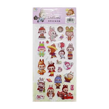 Детский набор наклеек "Лабубу" Bambi YG0328(Violet2) микс, 10х22 см