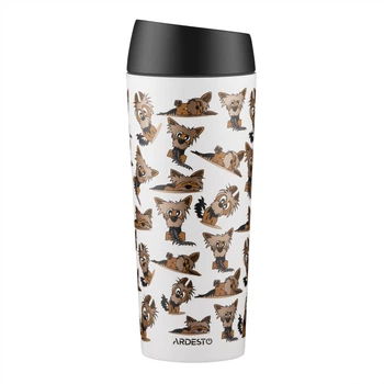 Термокружка Ardesto Coffee time Yorkie 450ml нержавеющая сталь Бежевый (AR2645YT)