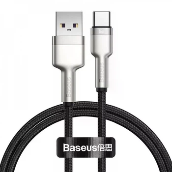 Кабель Baseus Cafule Metal Data Type-C 66W (0.25m) (black)