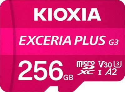 Карта пам'яті KIOXIA Exceria Plus G3 microSDXC 256GB Class 10 UHS-I + SD адаптер (LMPL3M256GG2)